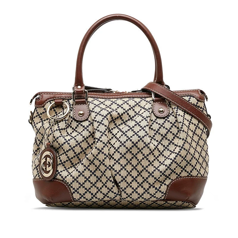 Gucci Diamond Suki handbag 247902 Brown canvas leather ladies Gucci