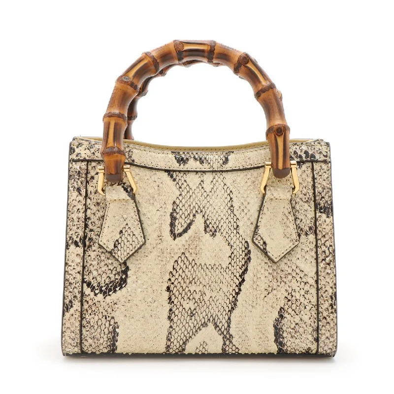 Gucci Diana Bamboo Pearson 2WAY Handbag Beige 655661