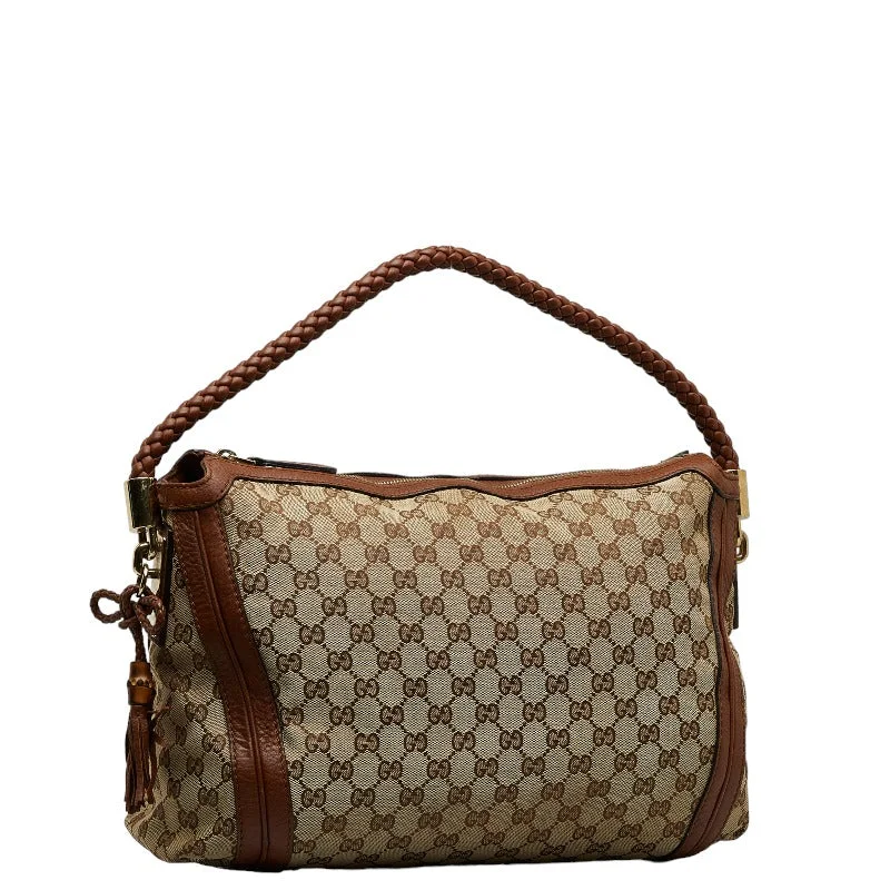 Gucci GG Canvas Bella Vampire Bonaventure One-Shoulder Bag 269949 Beige Brown Canvas Leather  Gucci