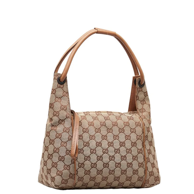 Gucci GG canvas handbag 101333 Brown canvas leather ladies Gucci