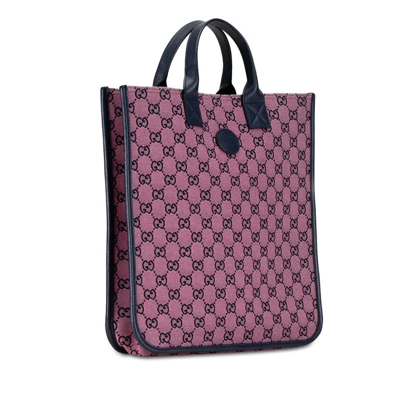 Gucci GG canvas handbag Tote bag 550763 pink naive canvas leather ladies Gucci