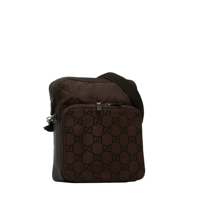 Gucci GG Shoulder Bag 007 2019 Brown Nylon Leather  Gucci