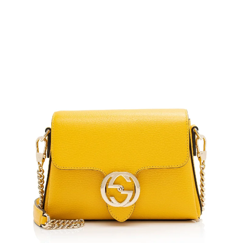 Gucci Grained Calfskin Interlocking G Small Crossbody Bag (SHF-WZ1qPR)