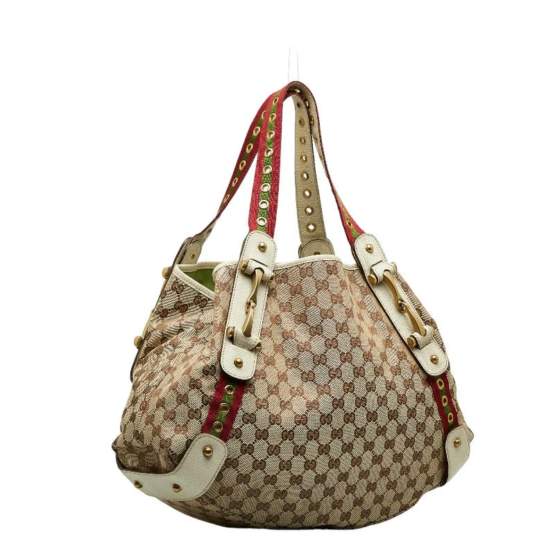 GUCCI Tote Bag Monogram 144186 Canvas/Leather Ladies