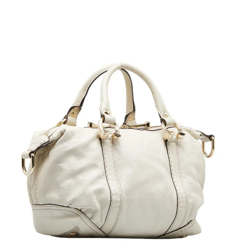 GUCCI Gucci 189893 Handbag Leather White Ladies Gucci