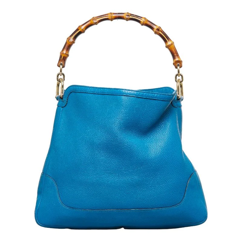 GUCCI Gucci Bamboo 282315 Shoulder Bag Leather Blue