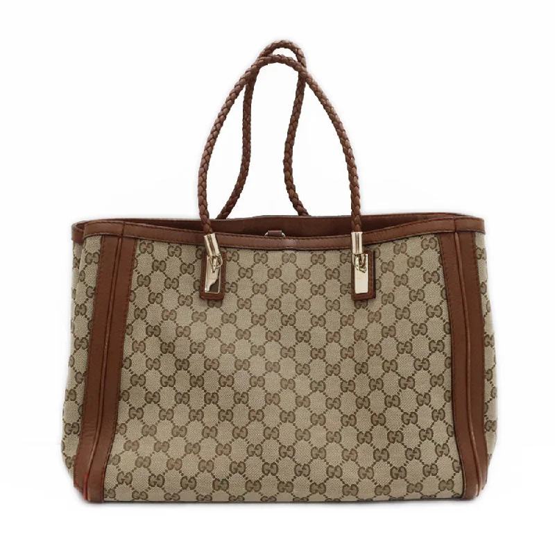 GUCCI Gucci Bella Bambucel Tote Bag 269945 Leather Brown G  Handbag