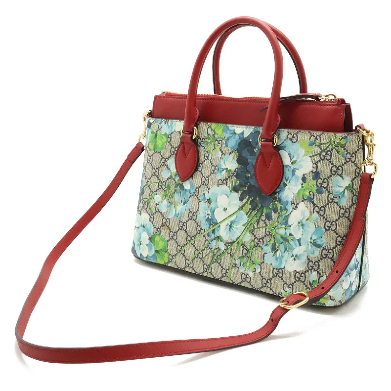 Gucci Gucci GG Bloom's Handbags 2WAY Shoulder Bags  Flower Tile PVC Leather Beige Blue Multicolor Red 409534