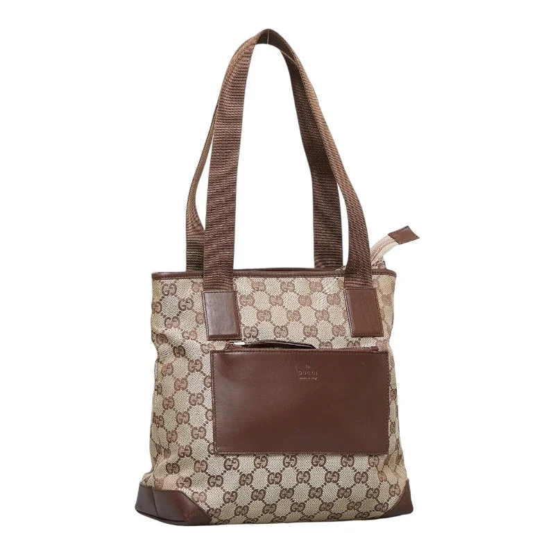 GUCCI Gucci GG Canvas 0190402 Handbag Canvas/Leather Beige Brown Ladies Gucci