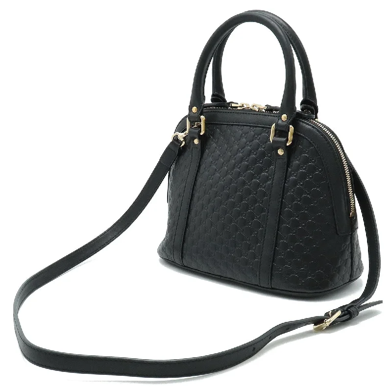 GUCCI Gucci GG Microchipsima Handbags Mini-Bags 2WAY Shoulder Bags Laser Black Gold  Outlet 449654