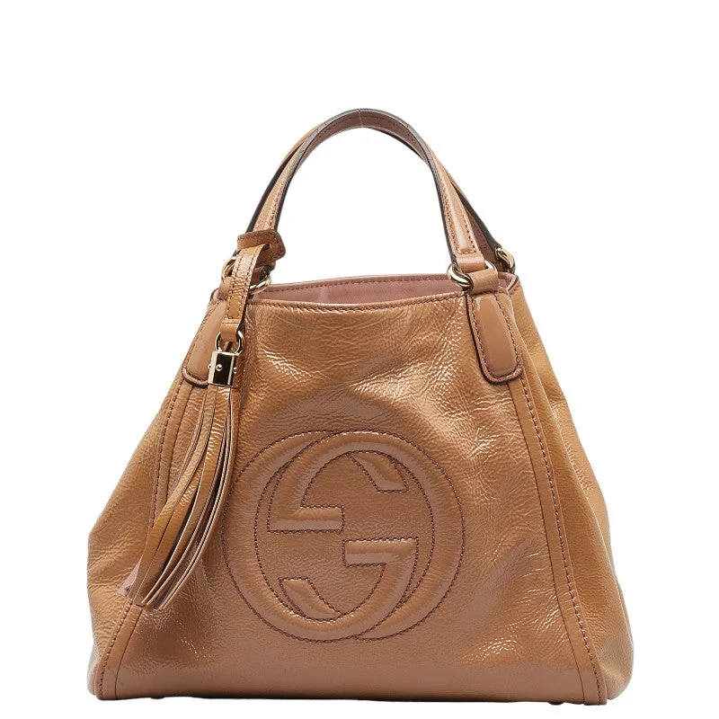 Gucci Interlocg G Tasel Handbag 2WAY 336751 Beige Pink Emalje Leather  Gucci Gucci