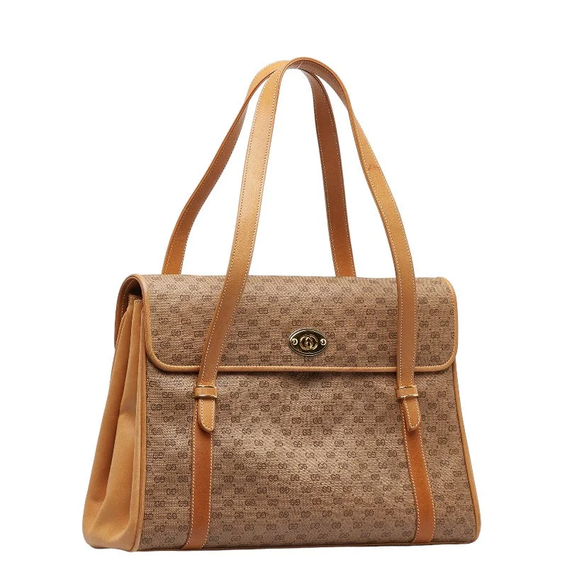 Gucci MicroGG Handbag Beige Brown PVC Leather  Gucci Gucci