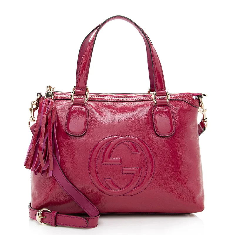 Gucci Patent Leather Soho Working Tote (SHF-17644)