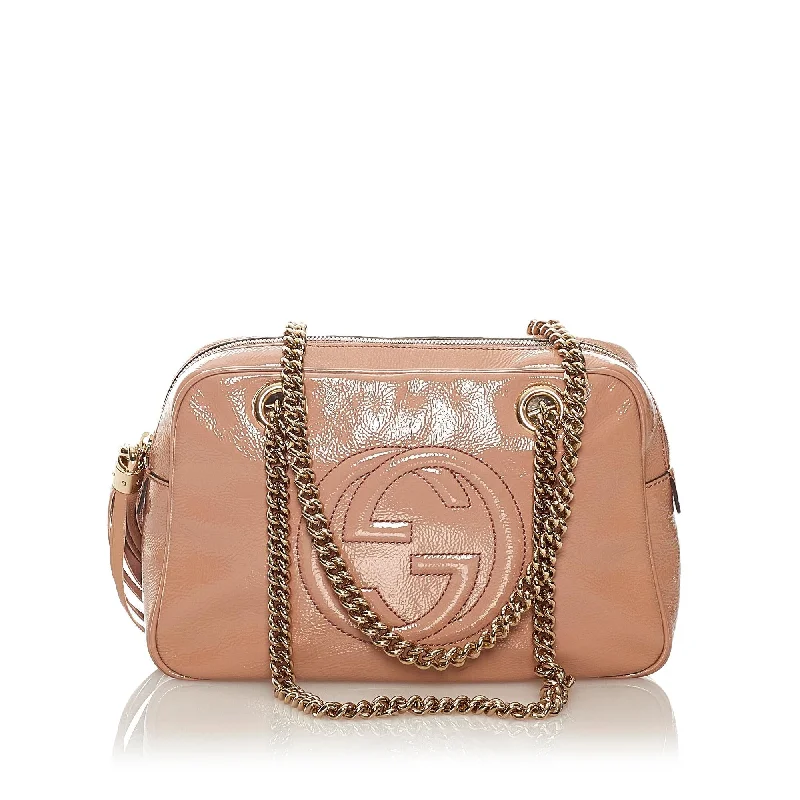 Gucci Soho Chain Patent Leather Shoulder Bag (SHG-27256)