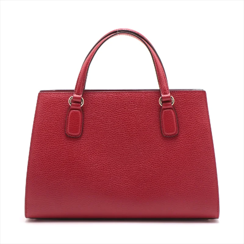 Gucci Soho Leather 2WAY Handbag Red 431571