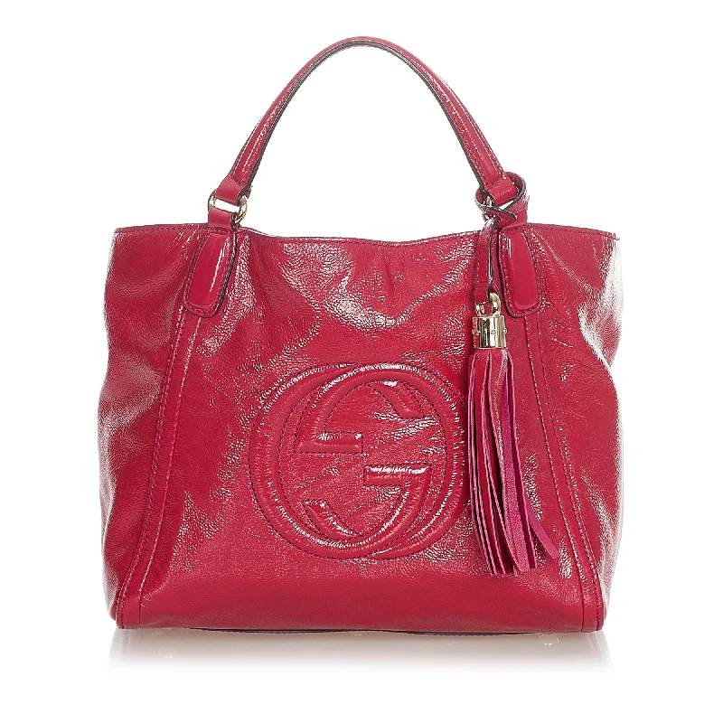 Gucci Soho Patent Leather Satchel (SHG-31947)