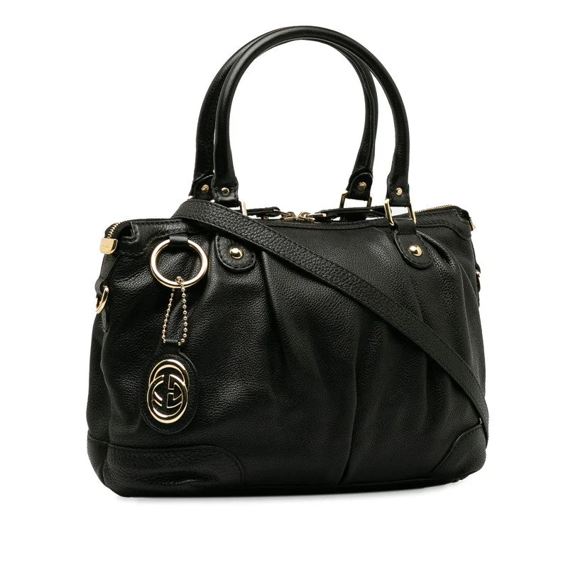 Gucci Suki Handbags 2WAY 247902 Black Leather  Gucci