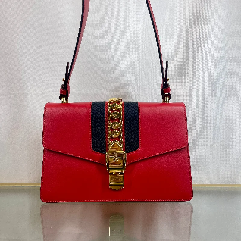 GUCCI Small Red Sylvie Shoulder Bag