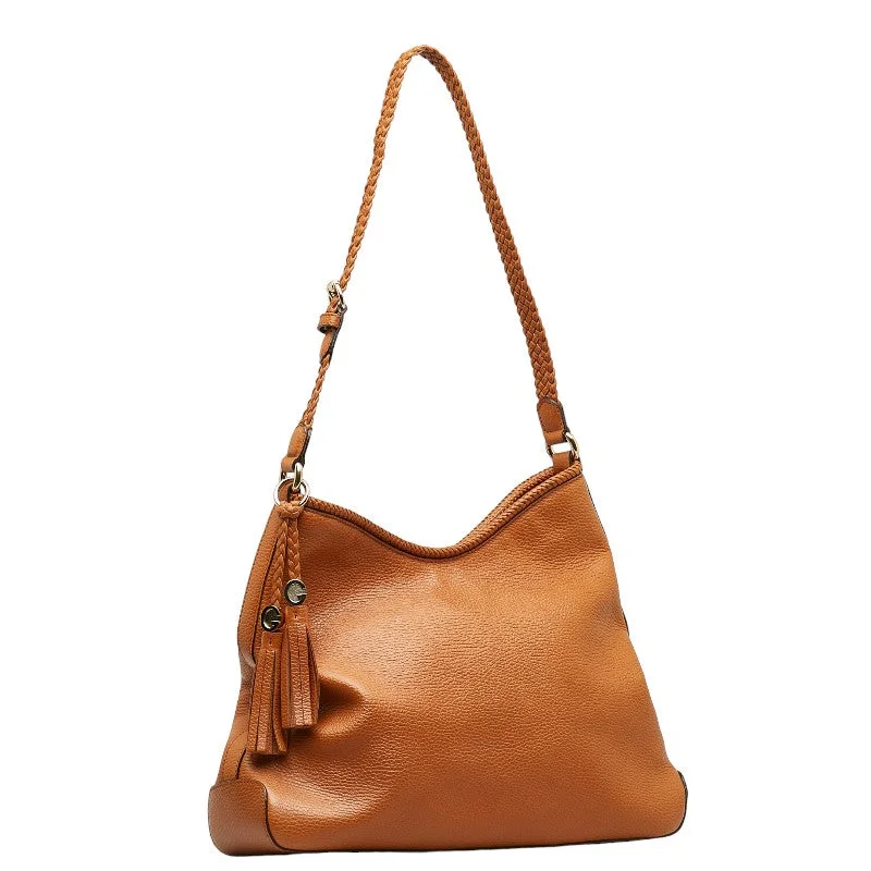 Gucci Tassel One-Shoulder Bag 336659 Brown Leather Lady Gucci