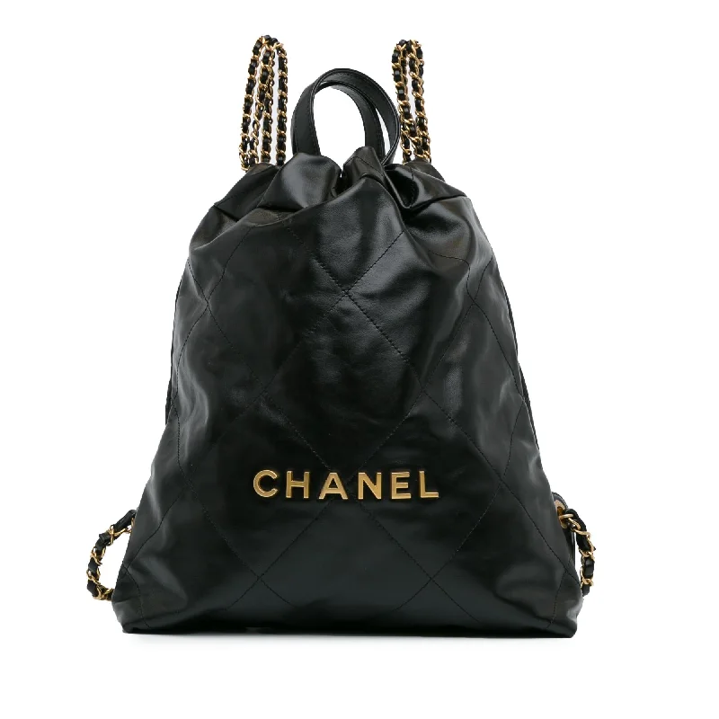 Chanel Calfskin Quilted 22 Backpack (SHG-TXZEKc)