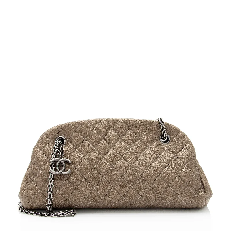 Chanel Caviar Leather Just Mademoiselle Bowler Bag (SHF-13hMNS)