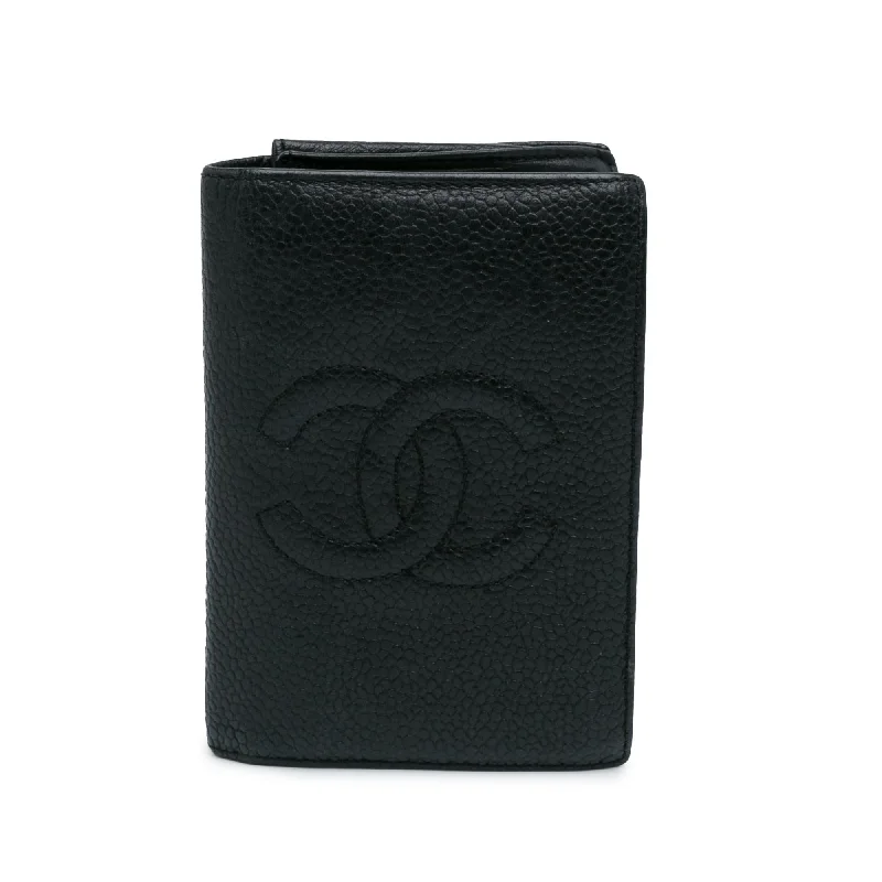 Chanel CC Caviar Bi Fold Card Holder (SHG-GcMVGD)