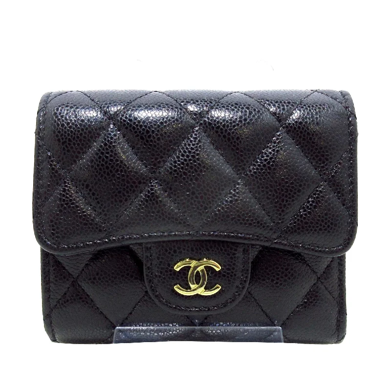 Chanel CC Caviar Trifold Wallet (SHG-NnCEHv)