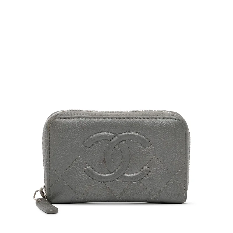 Chanel CC Caviar Zip Coin Pouch (SHG-ToTnzs)