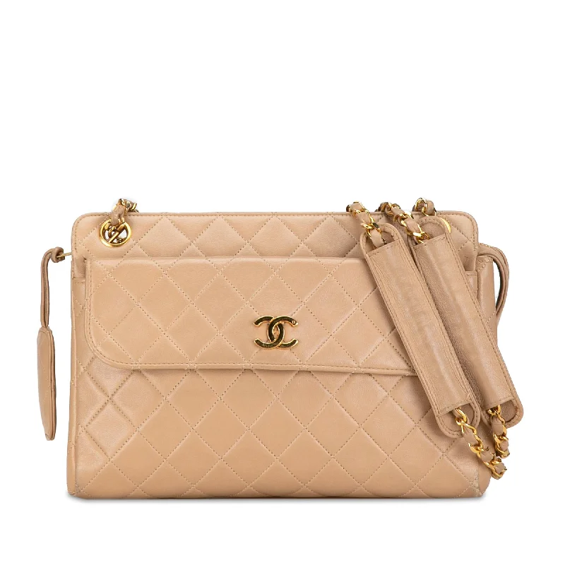 Chanel CC Quilted Lambskin Front Pocket Crossbody (SHG-m7G46D)