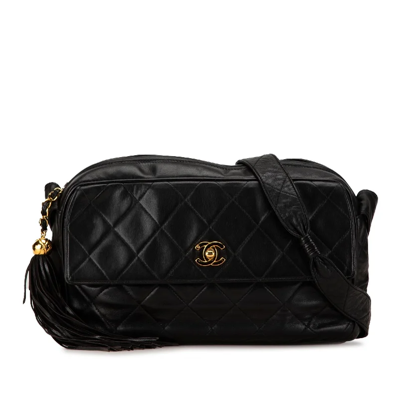 Chanel CC Quilted Lambskin Tassel Crossbody (SHG-pX511j)