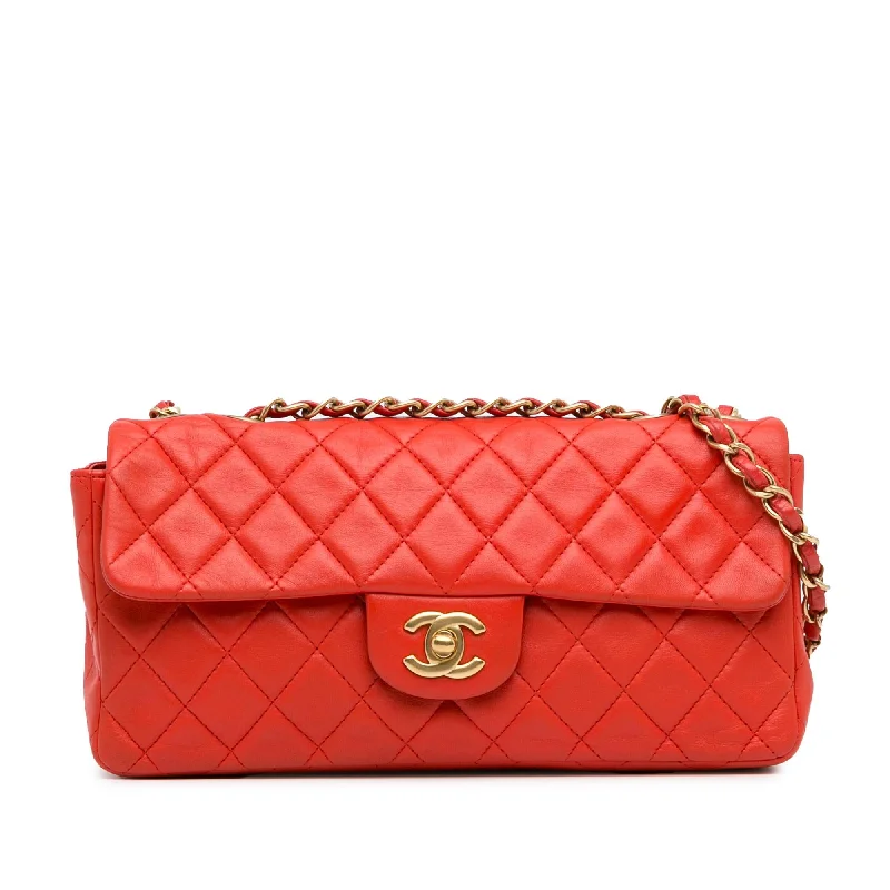 Chanel Classic Lambskin East West Single Flap (SHG-MyImCq)