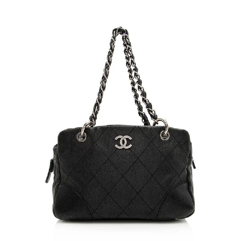 Chanel Distressed Caviar Leather Outdoor Ligne Satchel (SHF-20512)