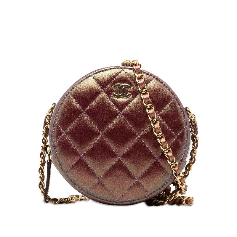 Chanel Iridescent Lambskin Round Crossbody (SHG-dOboxk)