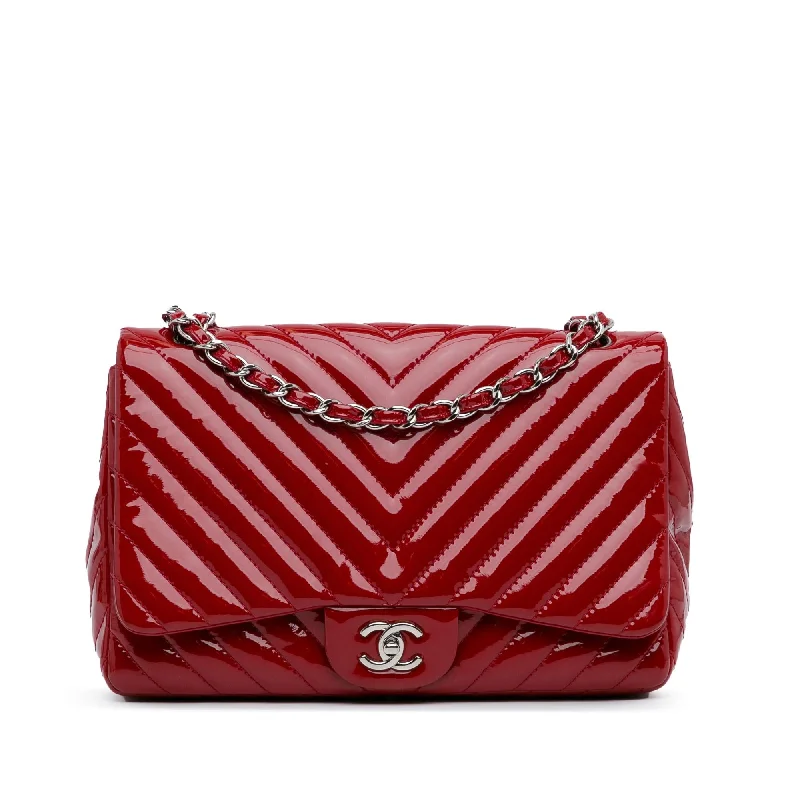 Chanel Jumbo Chevron Patent Single Flap (SHG-q2Z09k)