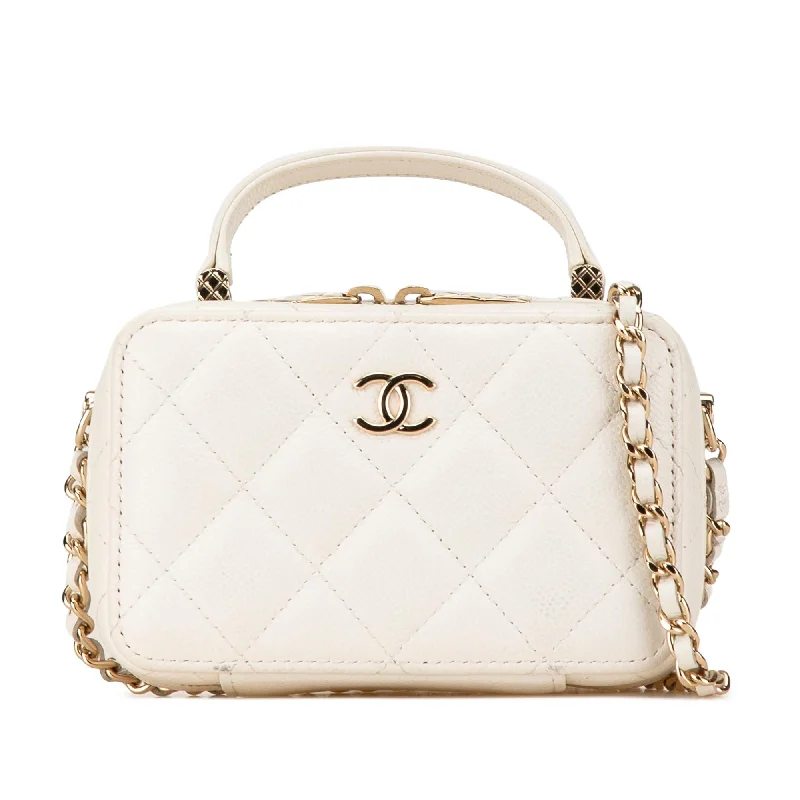 Chanel Mini CC Caviar Top Handle Vanity Case (SHG-OVqtf0)