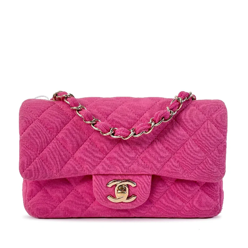 Chanel Mini Classic Jersey Single Flap (SHG-huVmeQ)