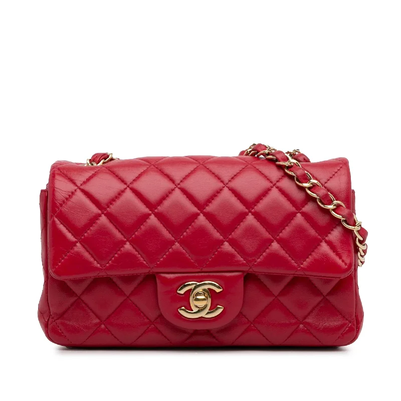 Chanel Mini Classic Lambskin Rectangular Single Flap (SHG-6kkXVi)