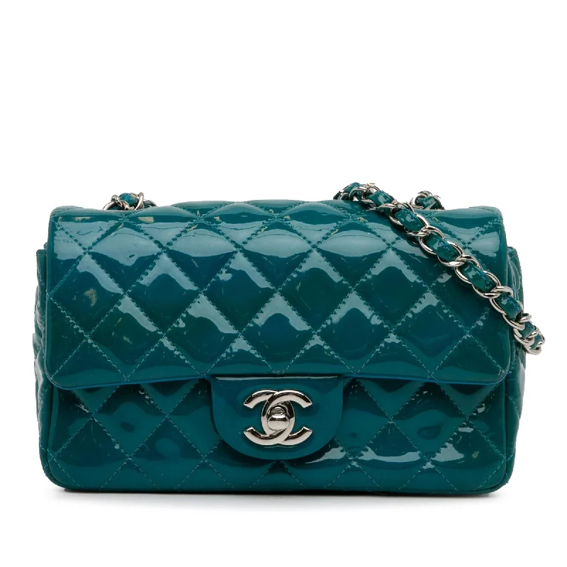 Chanel Mini Classic Patent Rectangular Single Flap (SHG-9x8gL6)