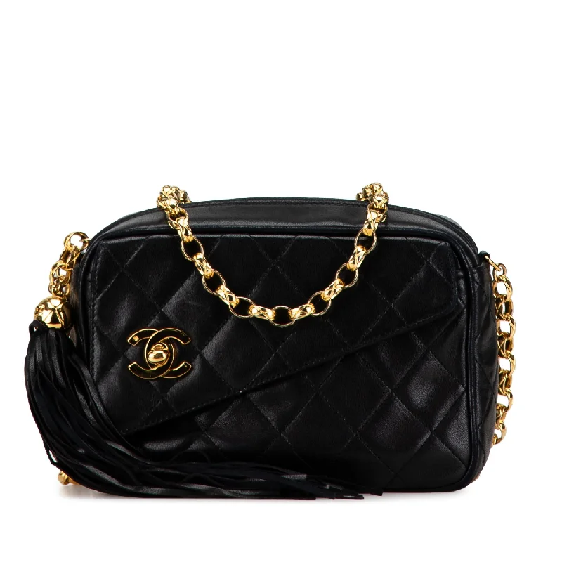 Chanel Mini Lambskin CC Tassel Camera Crossbody (SHG-OVHh6m)