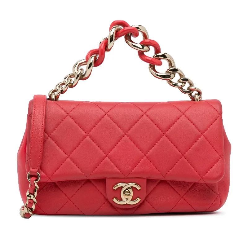 Chanel Mini Lambskin Elegant Chain Single Flap (SHG-RMZYZO)