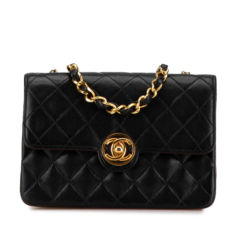 Chanel Mini Quilted Lambskin CC Single Flap (SHG-RoKQI5)