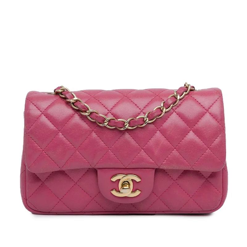 Chanel Mini Rectangular Classic Lambskin Single Flap (SHG-dNNE0j)