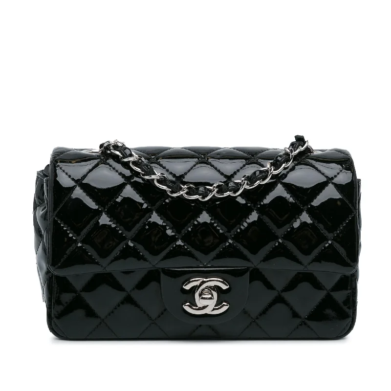 Chanel Mini Rectangular Classic Patent Single Flap (SHG-0ku6lp)