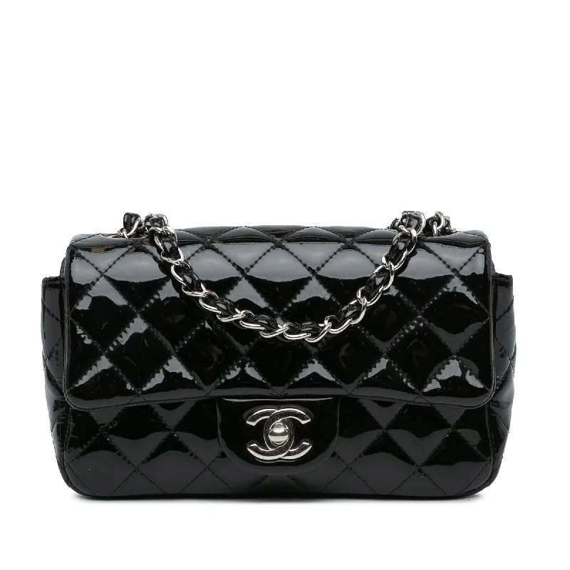 Chanel Mini Rectangular Classic Patent Single Flap (SHG-5JDrQh)