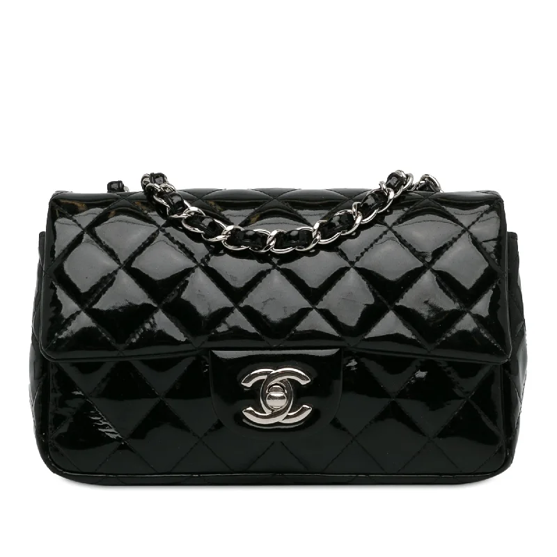 Chanel Mini Rectangular Classic Patent Single Flap (SHG-fnfHQ4)