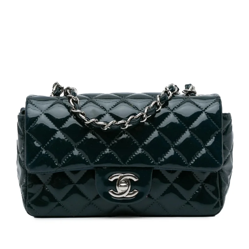 Chanel Mini Rectangular Classic Patent Single Flap (SHG-TPwrWV)