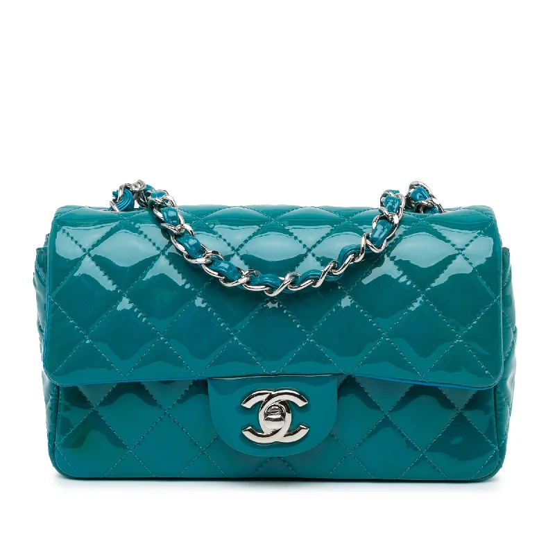 Chanel Mini Rectangular Classic Patent Single Flap (SHG-xSJFwT)