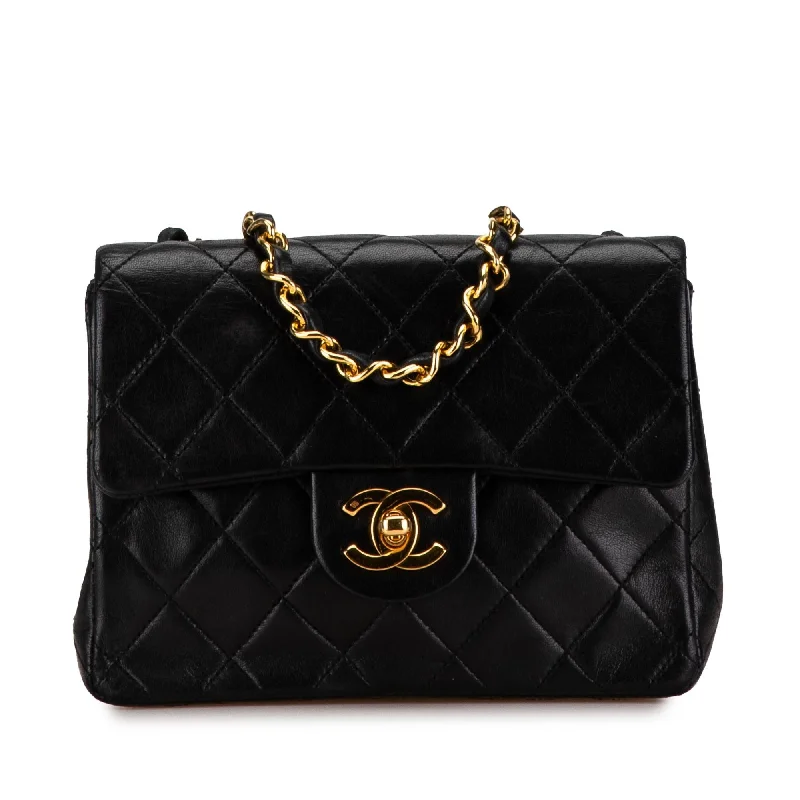 Chanel Mini Square Classic Lambskin Single Flap (SHG-uffUKC)