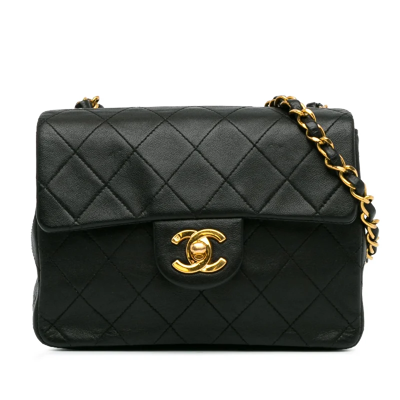 Chanel Mini Square Classic Lambskin Single Flap (SHG-vPCdug)