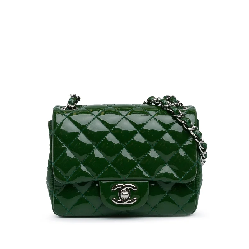 Chanel Mini Square Classic Patent Single Flap (SHG-kyvpJB)